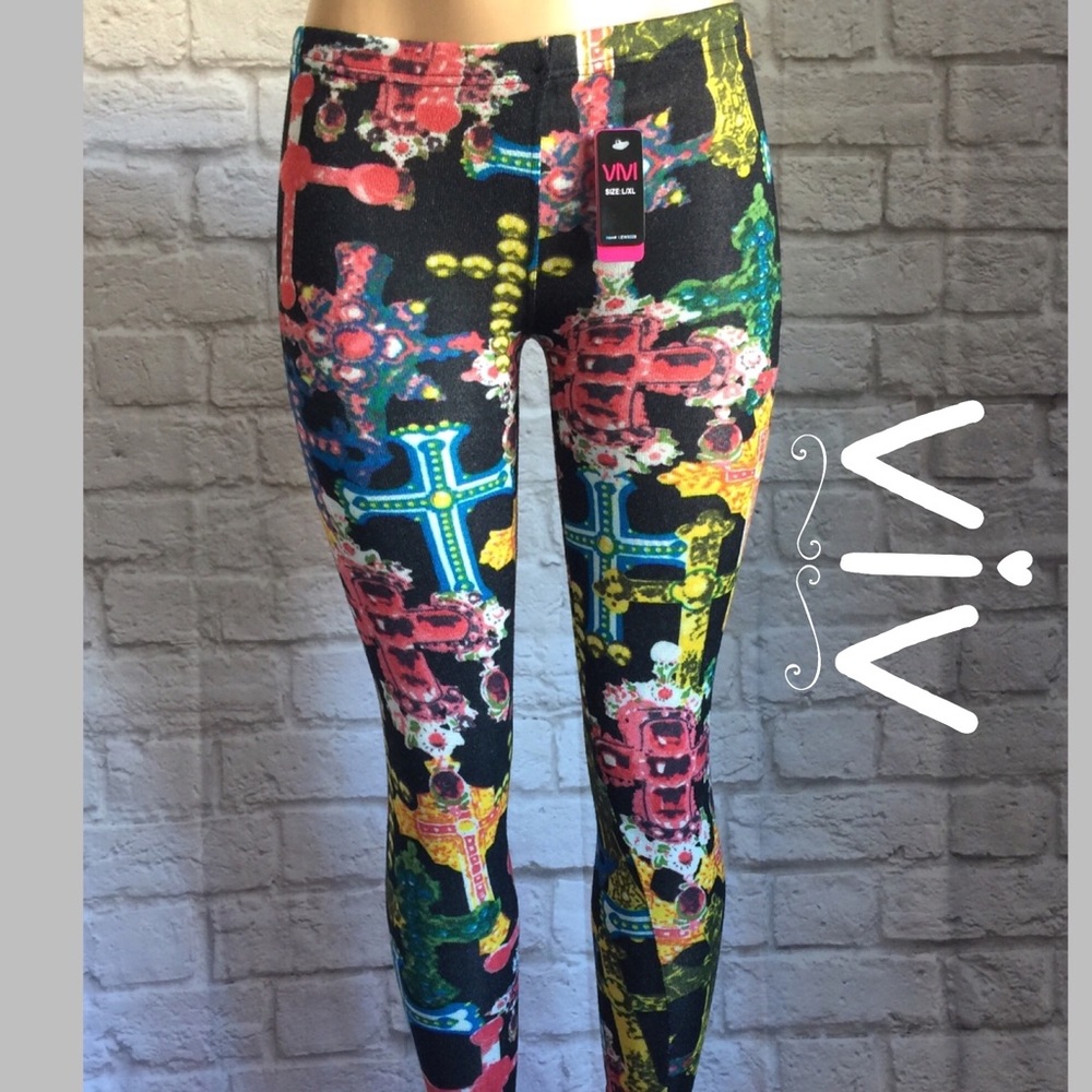BRAND NEW multi color leggings